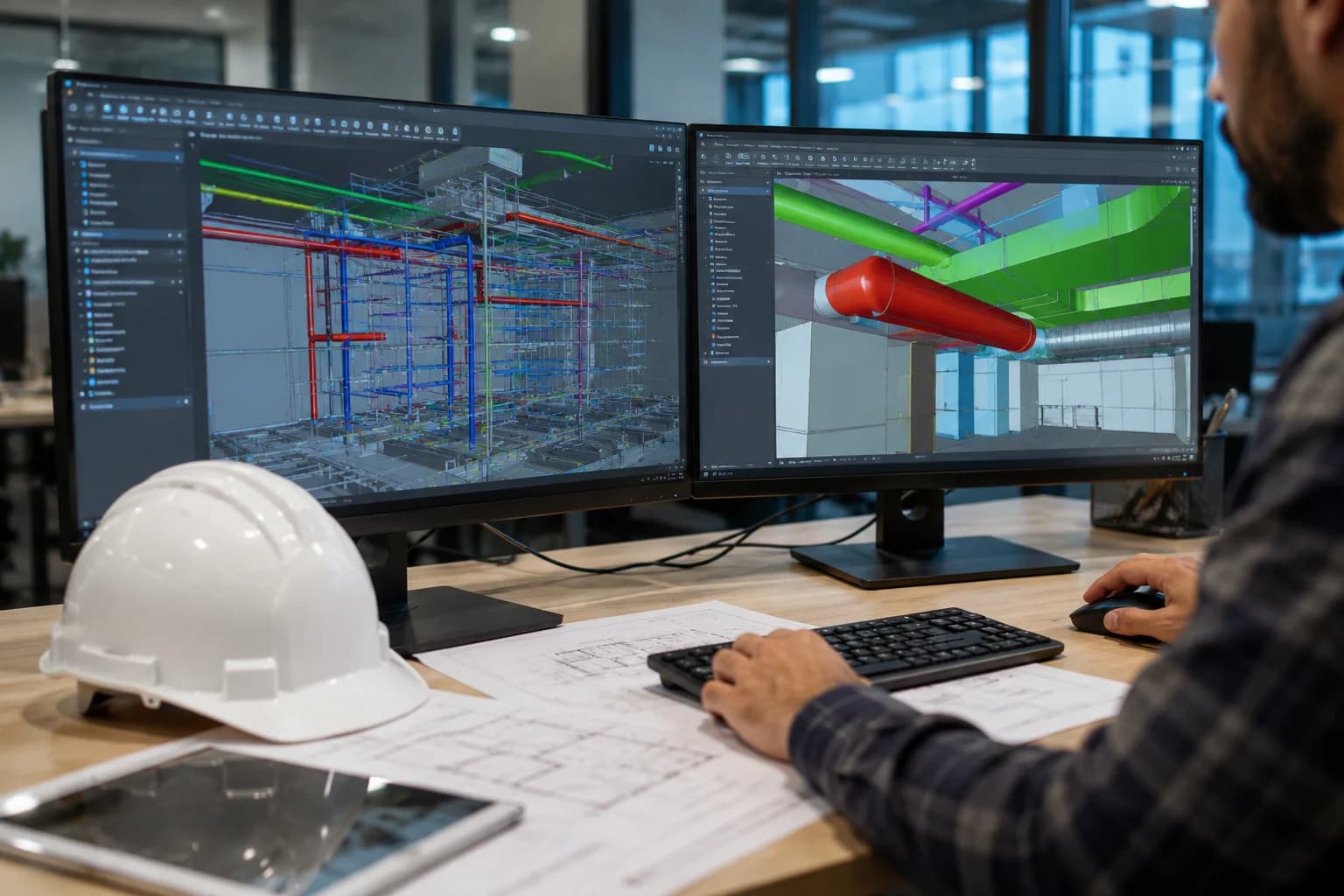 BIM 3D MEP coordination clash detection and Navisworks model review in Dubai