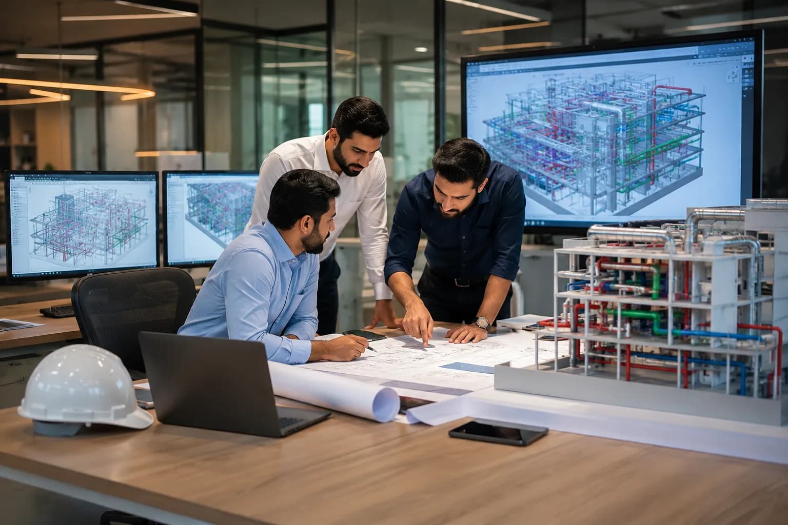 Revit 3D MEP BIM modelling, clash detection and design build delivery in Dubai